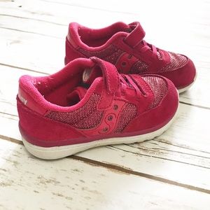 SAUCONY Pink Baby Jazz lite sequin Sneakers Wide